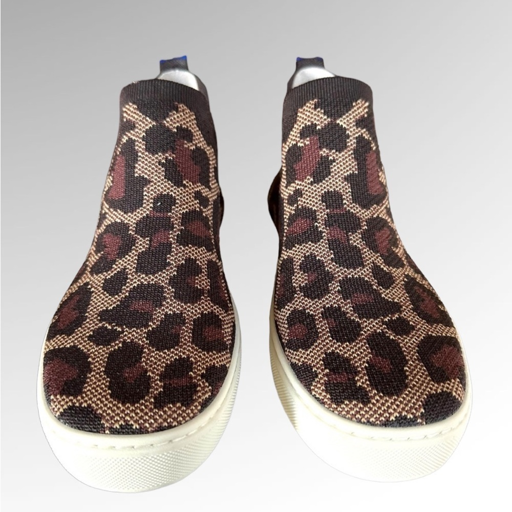 Rothy’s High Tops Leopard Print Denim Shoes